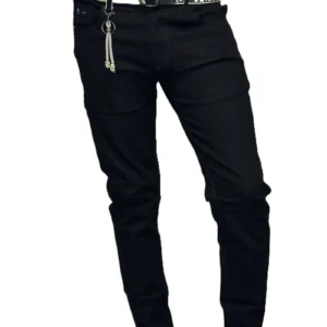 Black Ankle-Length Slim Fit Jeans