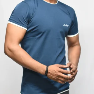 Navy Blue Lycra Stretch T-Shirt